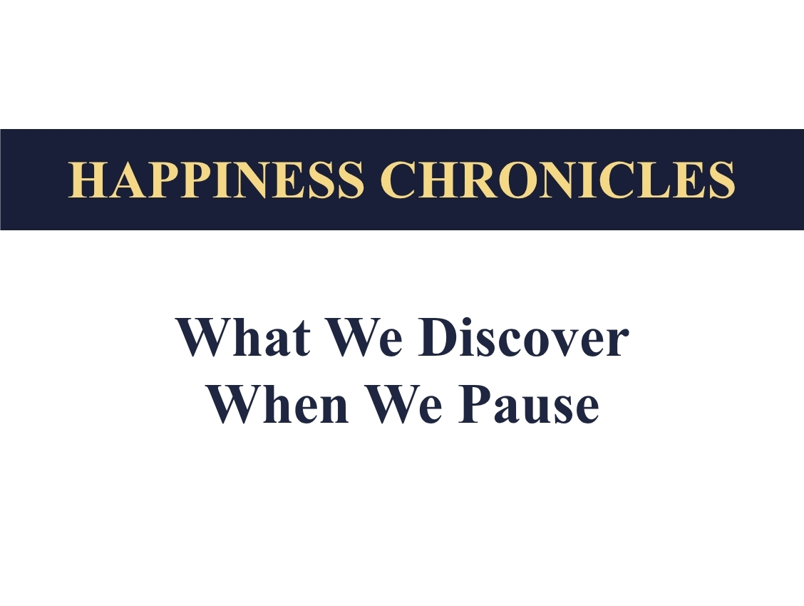 What We Discover When We Pause